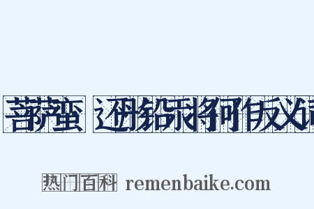 菩萨蛮·还彤铅汞将何作反义词是什么意思的图片